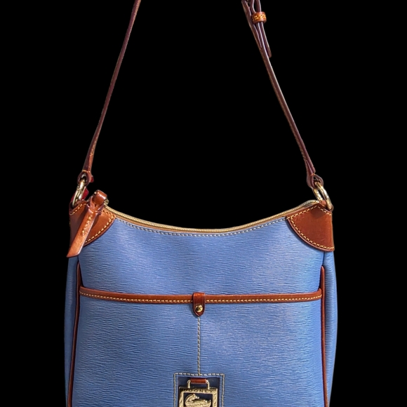 Dooney & Bourke Handbags - Dooney & Bourke Blue and Tan Satchel